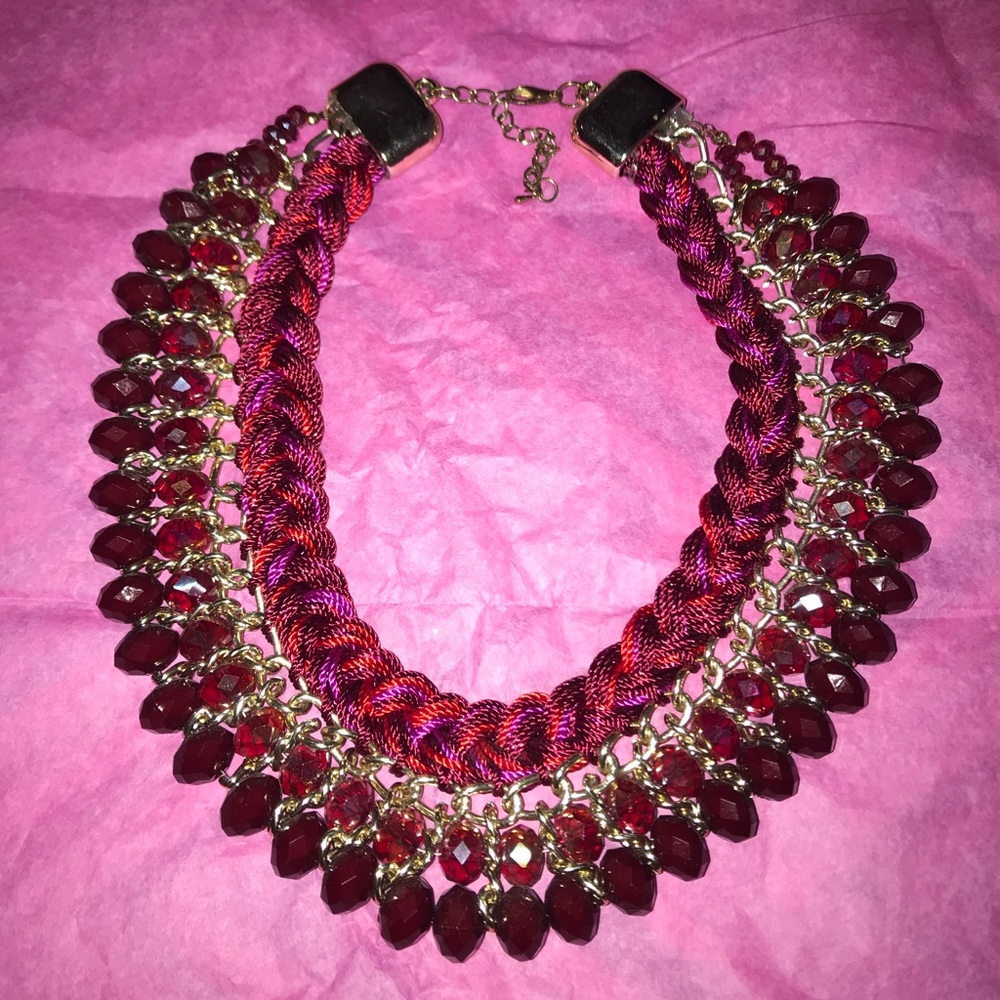 Maroon necklace